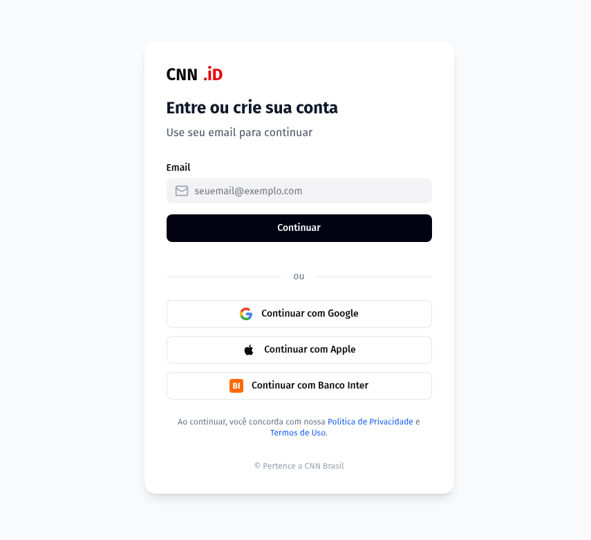 Login com Email/Senha